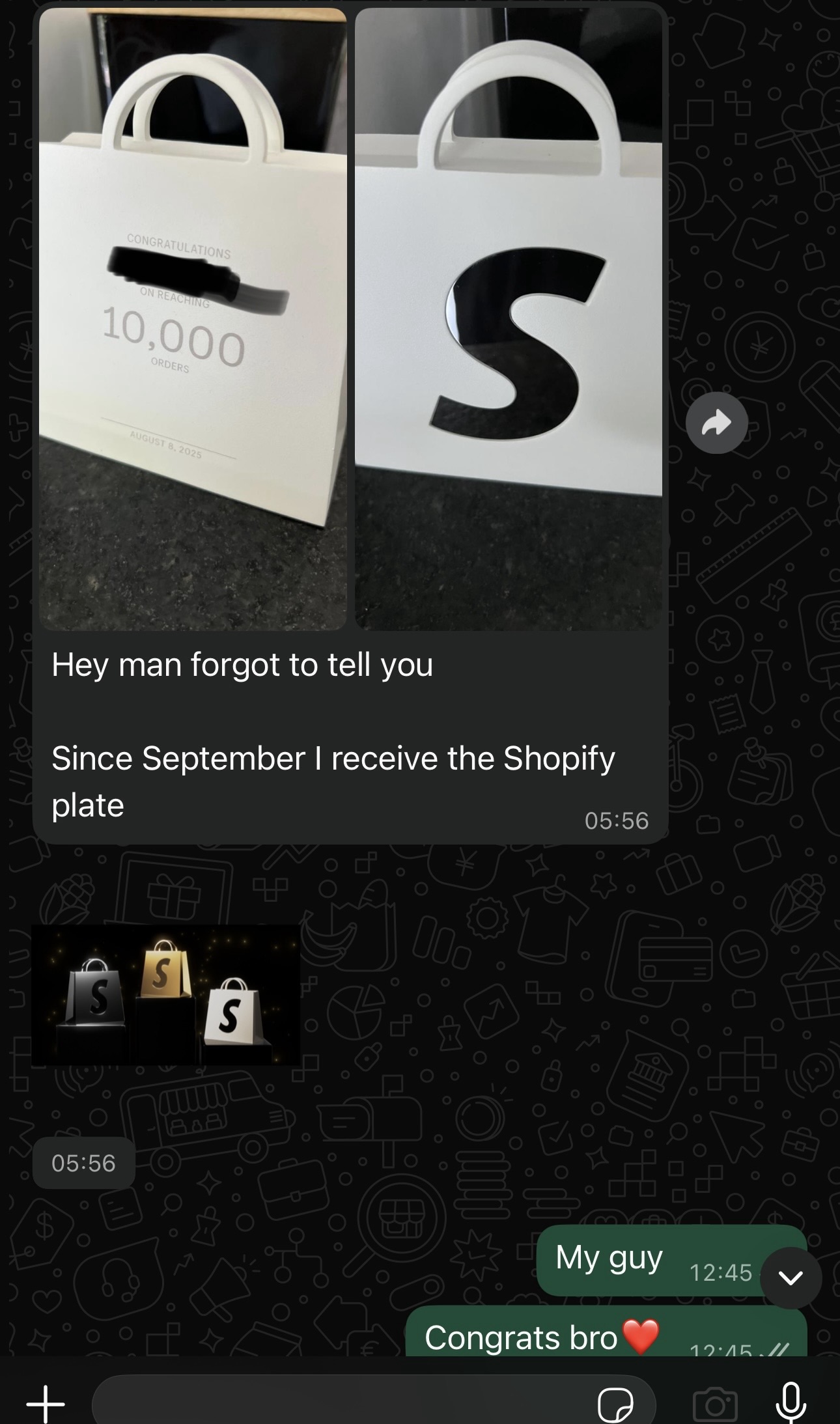 Shopify 10,000 sales plate